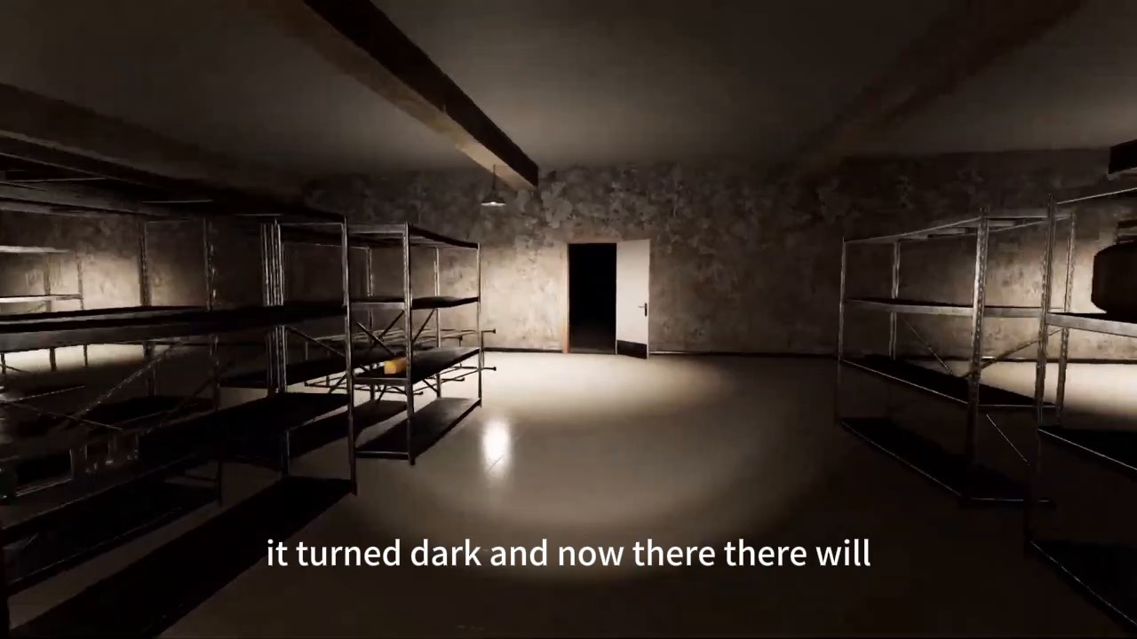 Backrooms Escape Together Level 1 hiding in a room during blackout