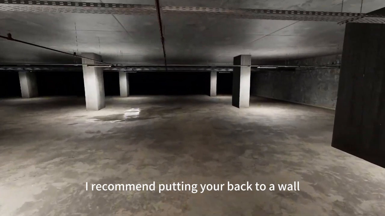 Level 1 wall-backed survival position during blackout