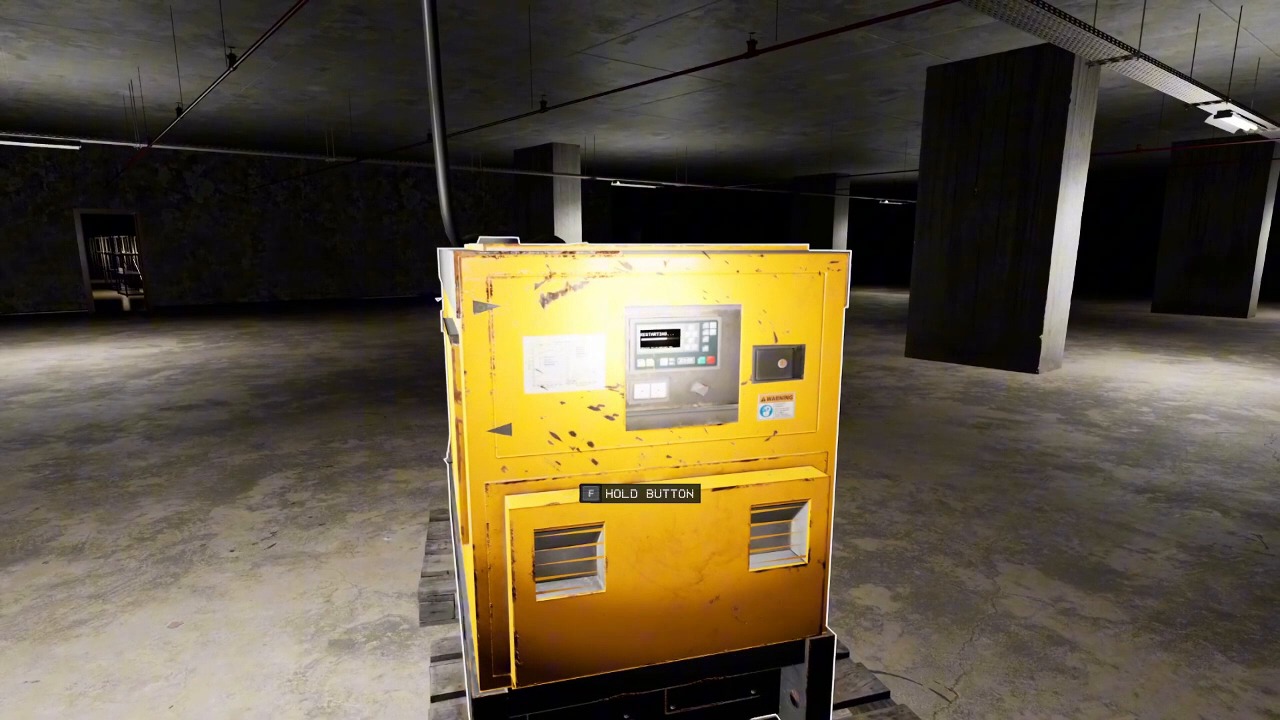 Backrooms Escape Together Level 1 generator beside a room