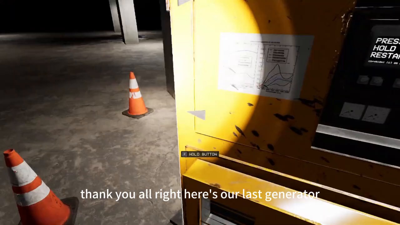 Backrooms Escape Together Level 1 searching for the last generator
