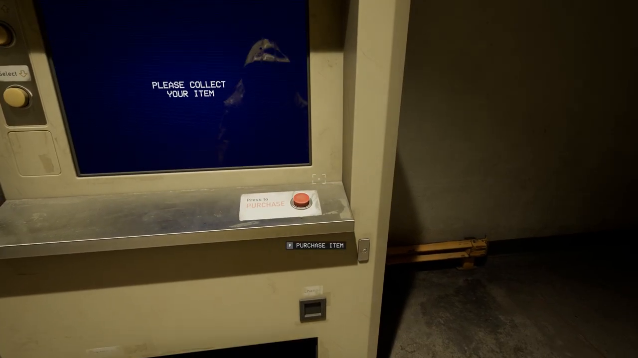 Backrooms Escape Together Level 232 vending machine area with the free punch card