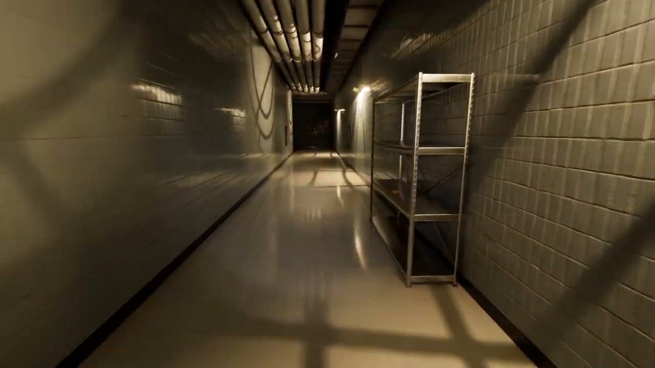 Backrooms Escape Together Level 3 final hallway leading to the catwalk