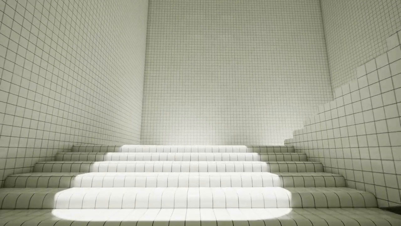 Backrooms Escape Together Level 37 staircase leading to the puzzle room