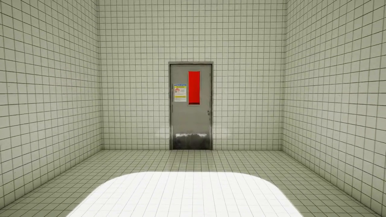Backrooms Escape Together Level 37 final red exit door after the valve puzzle