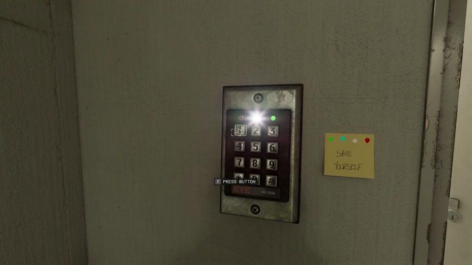 Backrooms Escape Together Level 4 keypad and color note at Electrical Closet