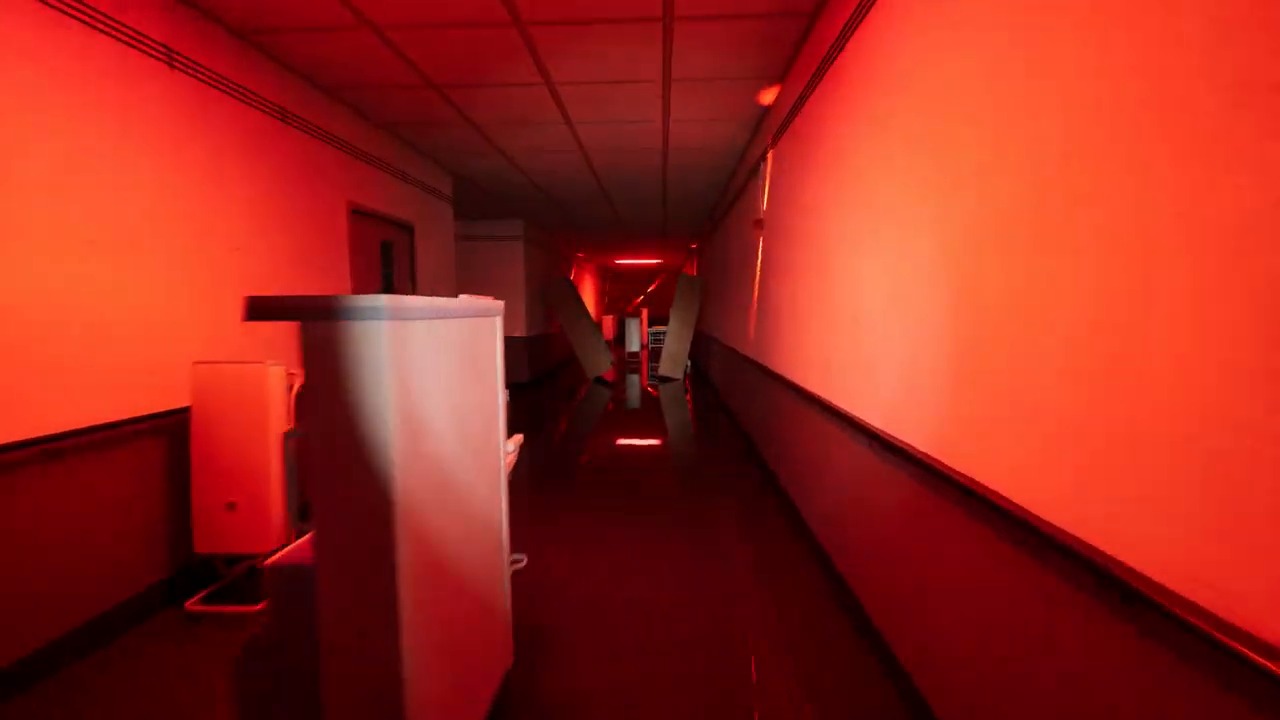 Backrooms Escape Together Level Run following EXIT signs through a hospital split